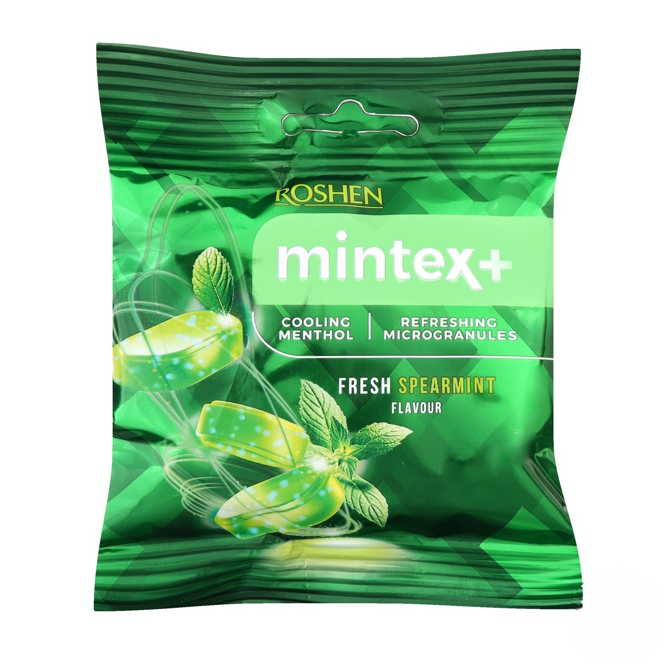 

Карамель леденцовая Roshen Mintex+ Fresh spearmint со вкусом мяты и ментола 20г