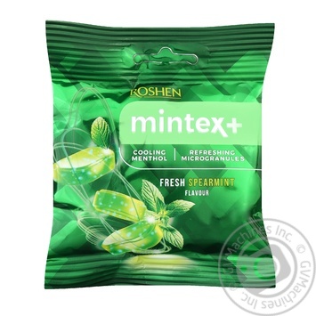 Карамель леденцовая Roshen Mintex+ Fresh spearmint со вкусом мяты и ментола 20г - купить, цены на Auchan - фото 1