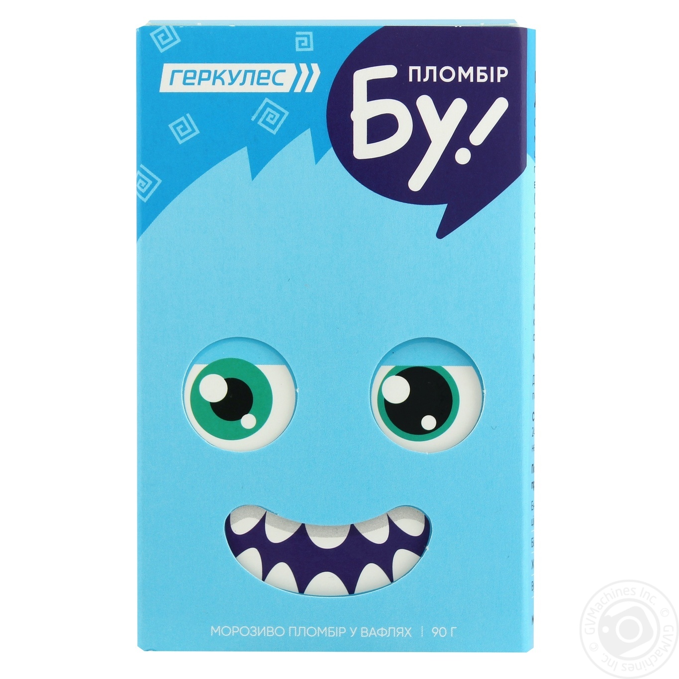 

Мороженое Геркулес Бу! пломбир в какао-вафлях брикет 90г