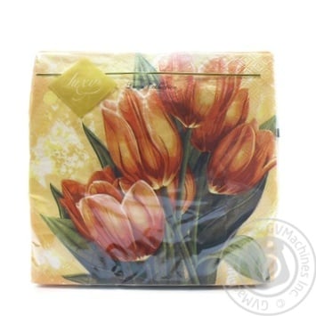 Luxy Tulip Comfort Three-layer Napkins 33x33cm 15pcs - buy, prices for NOVUS - photo 2