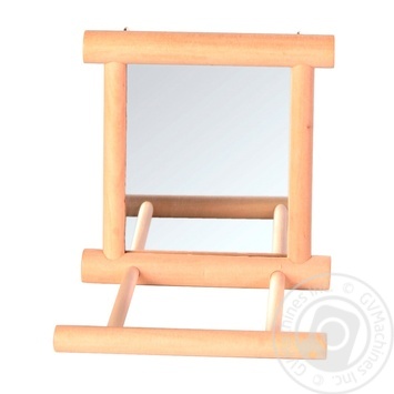 Trixie Mirror with Wooden Bar for Parrot 9x9cm