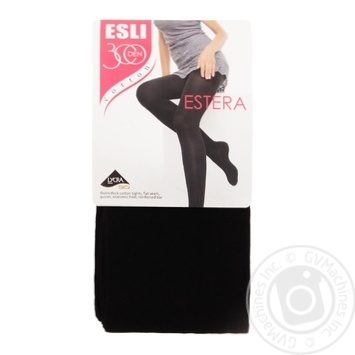 Колготки Esli Estera Nero 300den женские хлопковые р.2 - купить, цены на - фото 1