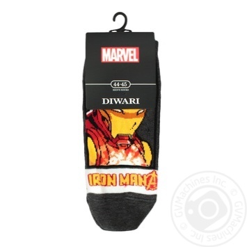 Носки мужские DiWaRi Marvel р.29 темно-серый - купить, цены на NOVUS - фото 1