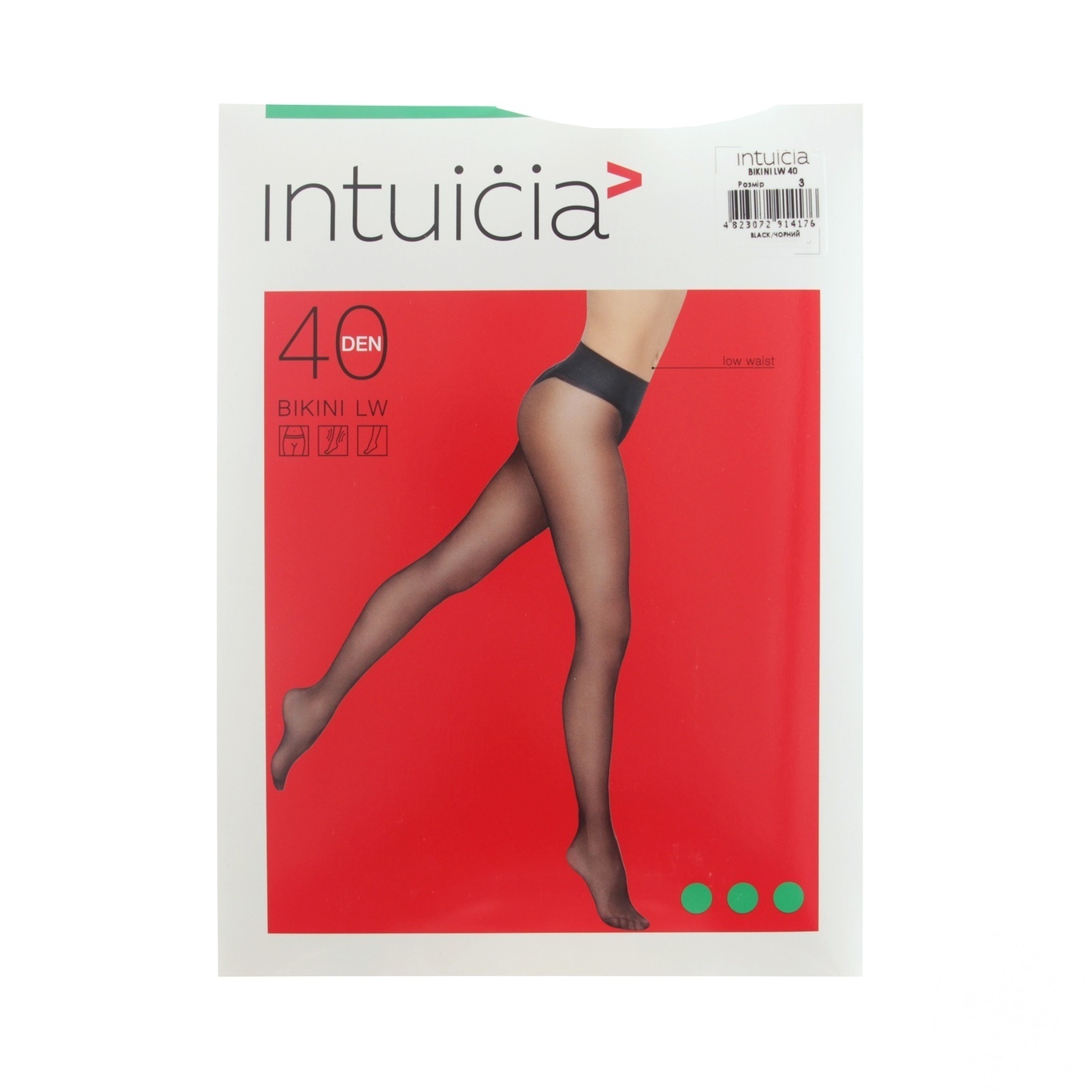 

Колготы Intuicia Bikini LW женские черные 40ден 3р