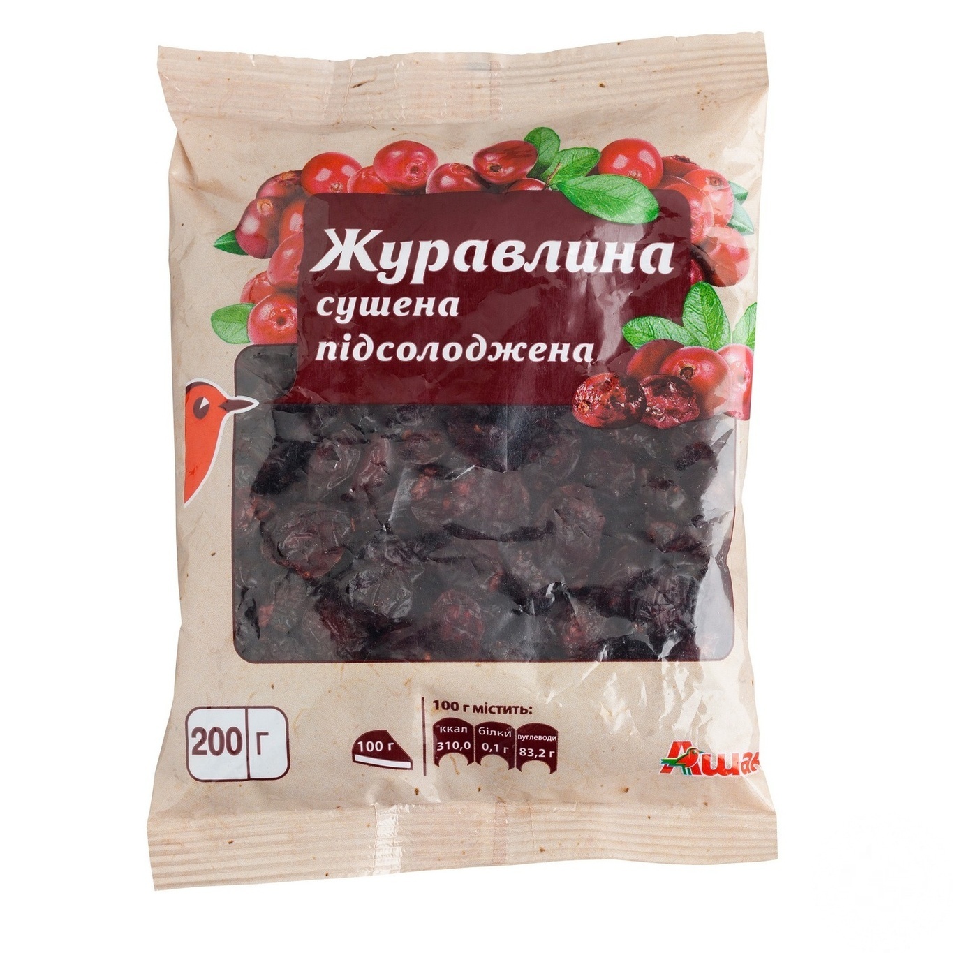 

Клюква сушеная Ашан 200г