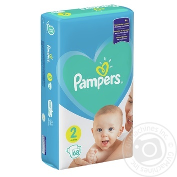 Подгузники Pampers New Baby Размер 2 (4-8 кг) 68шт - купить, цены на Auchan - фото 2