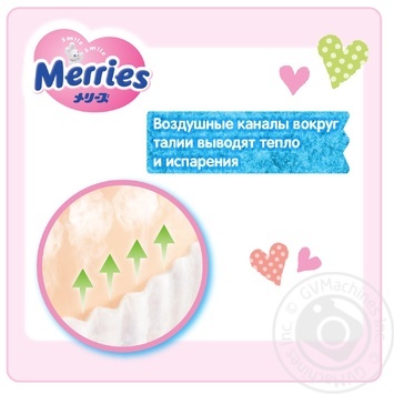 Подгузники-трусики Merries M 6-11кг 58шт - купить, цены на NOVUS - фото 8