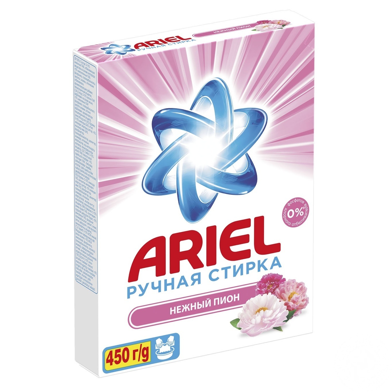 

Стиральный порошок Ariel Нежный пион для ручной стирки 450г