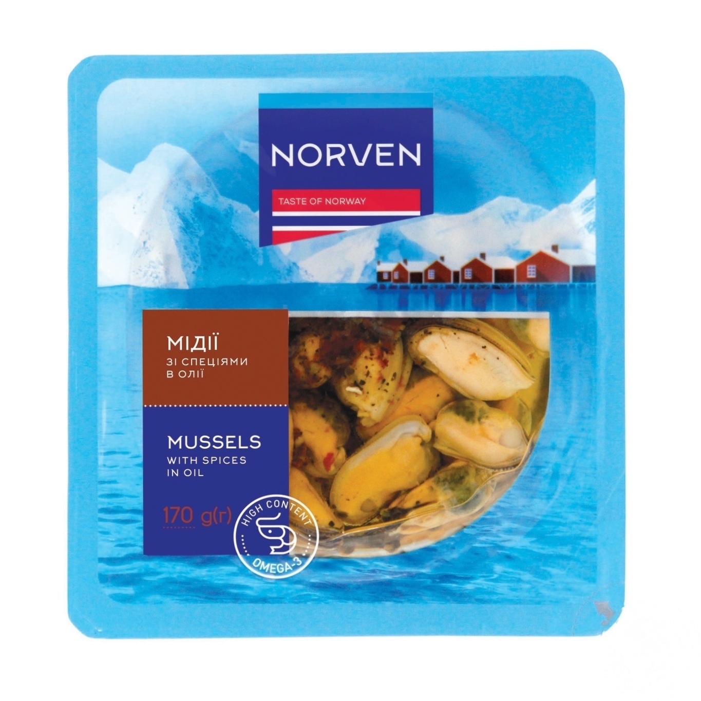 

Мідії Norven в олії зі Спеціями 170г х10