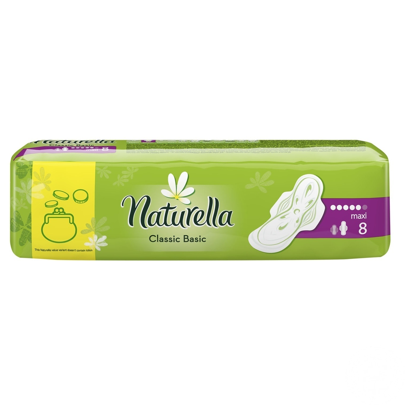 

Гигиенические прокладки Naturella Classic Basic Maxi c крылышками 8шт