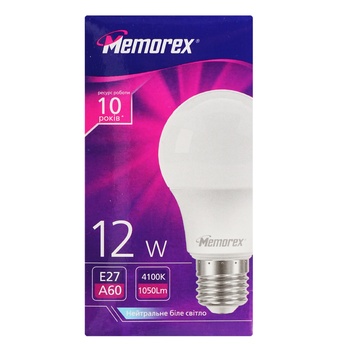 Memorex LED Lamp A60 12W E27 4100K - buy, prices for Auchan - photo 1