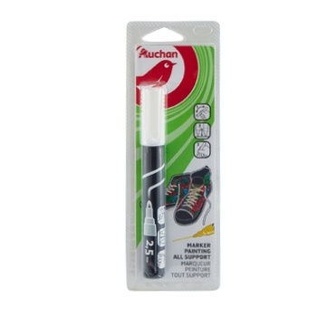 Auchan marker for drawing white 2.5mm