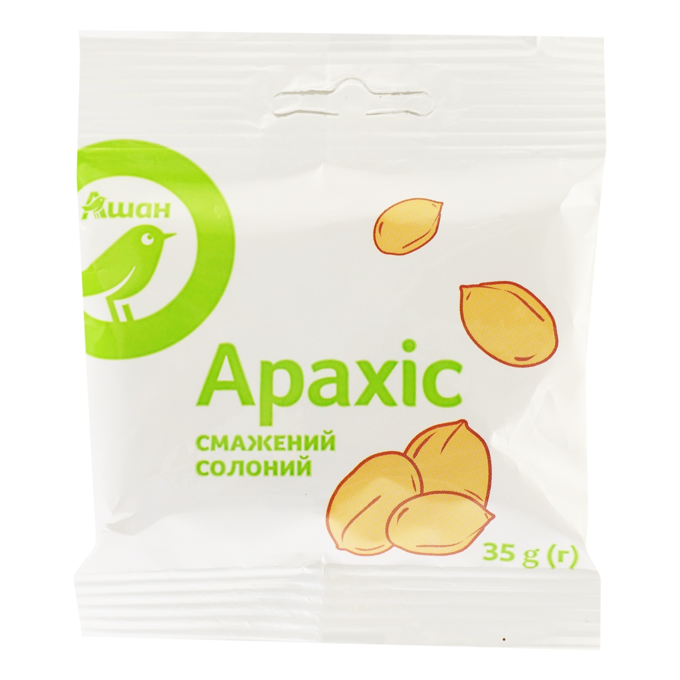 

Арахис Ашан жареный соленый 35г