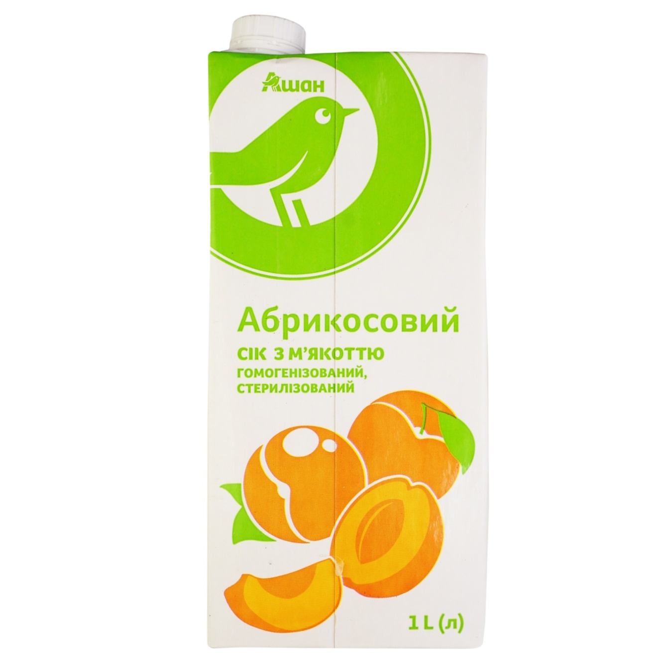 

Сок Ашан Абрикосовый с мякотью 1л