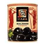 Маслини Ellada з кісточкою чорні 850мл