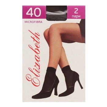 Elizabeth Microfibra Black Socks 40den 2pairs - buy, prices for Auchan - photo 1