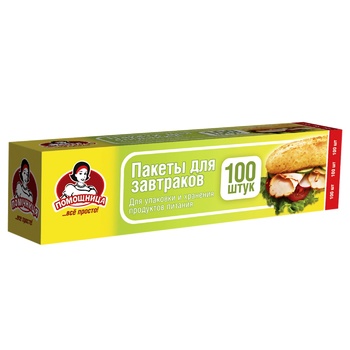 Пакеты для завтраков Помощница 20смХ30см100шт - купить, цены на Auchan - фото 2