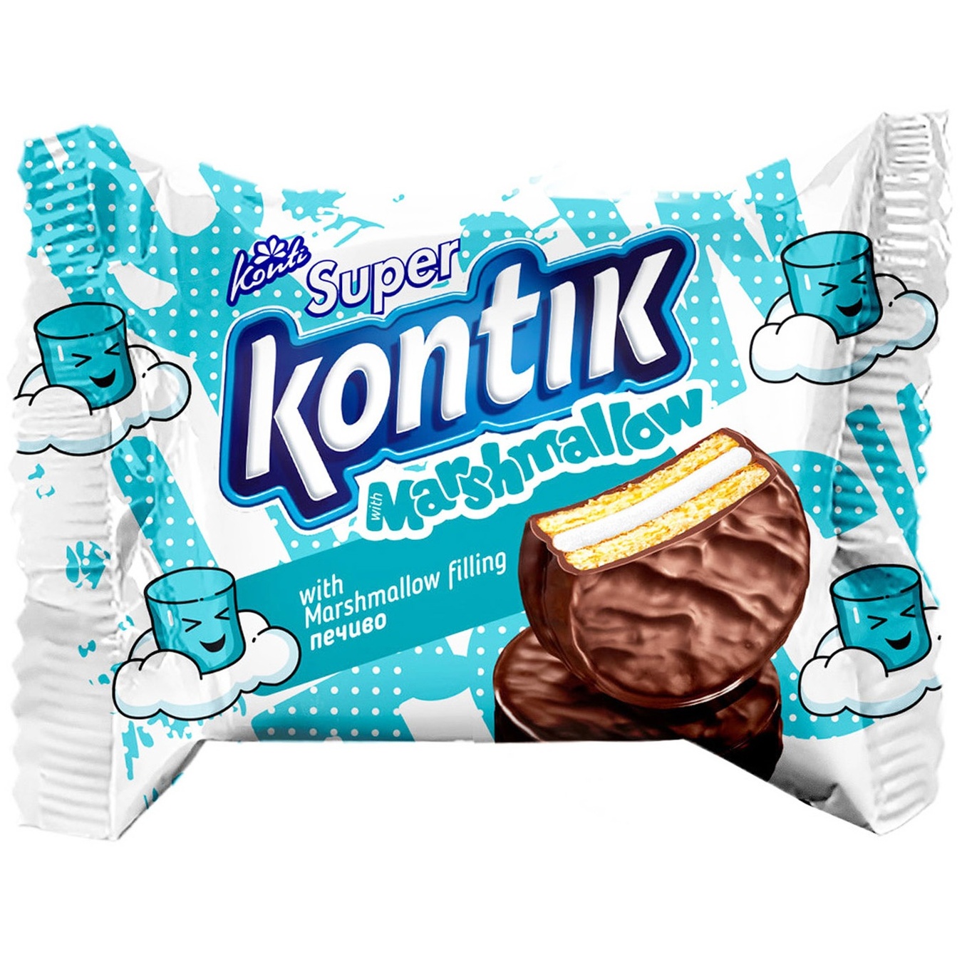 

Печенье Conti Super Kontik маршмеллоу со вкусом ванили 30г