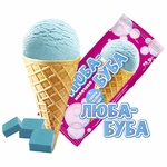 Lasunka Luba-Buba With Bubble-Gum In Waffle Cone Ice-Cream 70g