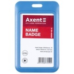 Axent Blue Vertical Name Badge 54x85mm
