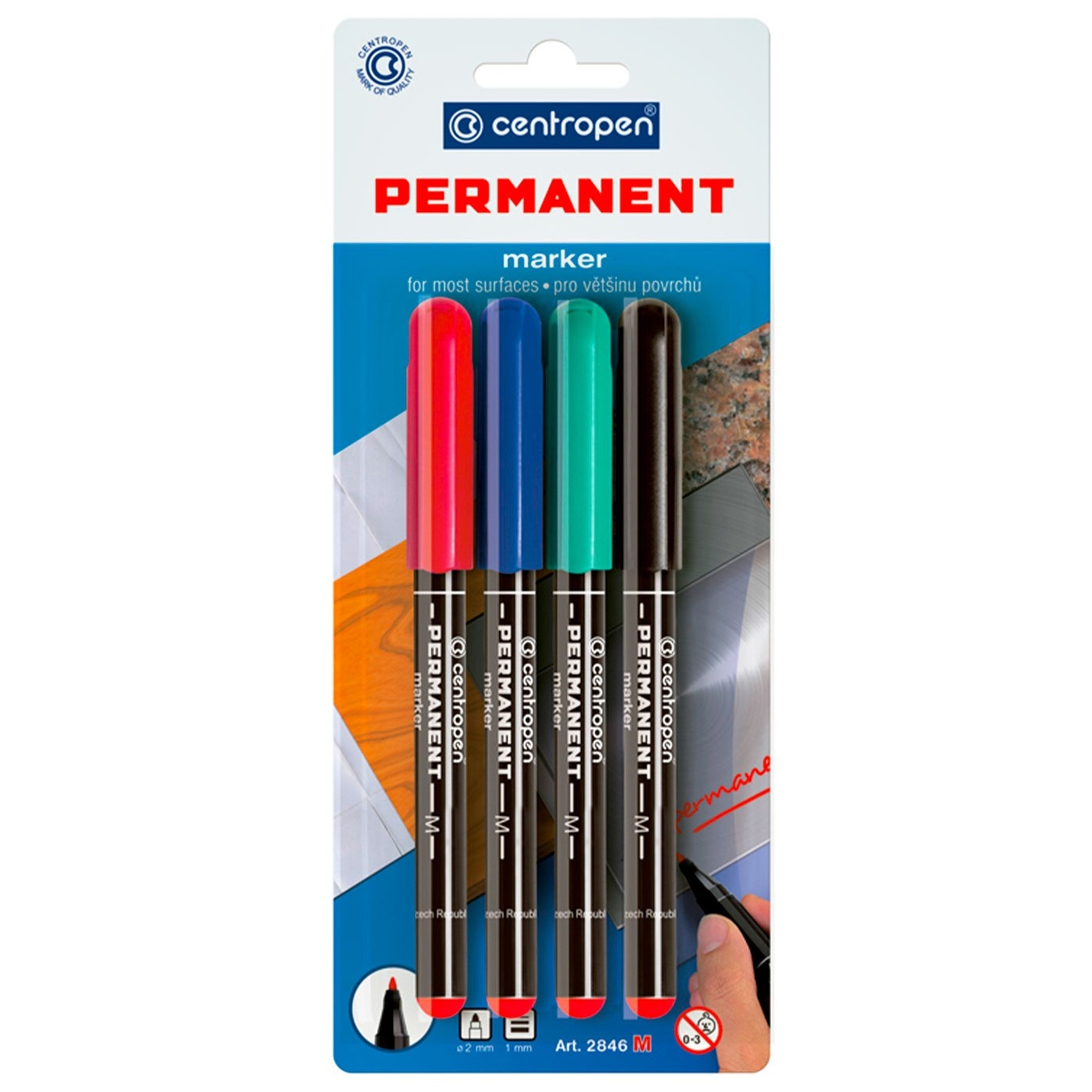 

Маркеры Centropen Permanent набор 4шт