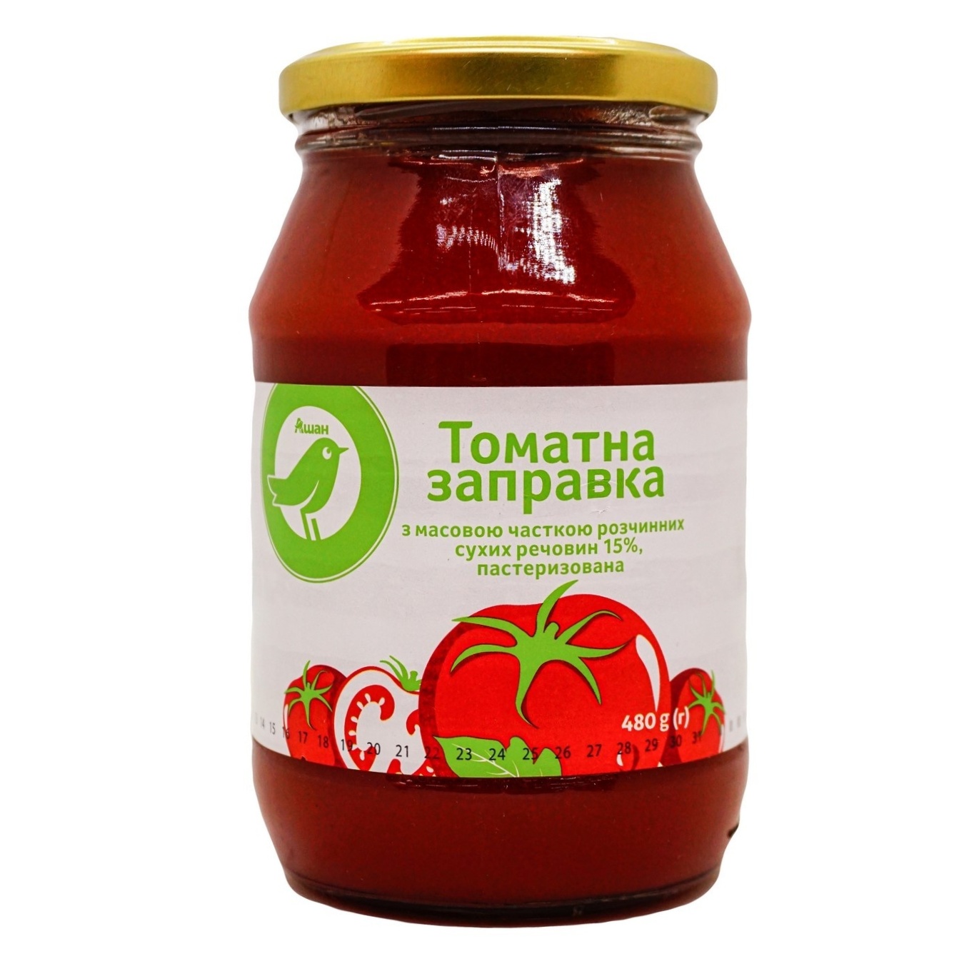 

Томатная заправка Ашан 15% 480г