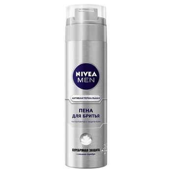 Пена для бритья Nivea Men Серебряная защита 200мл