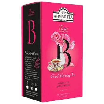 Чай чорний Ахмад Добрий Ранок у конвертах 20х2г - купити, ціни на Чудо Маркет - фото 1