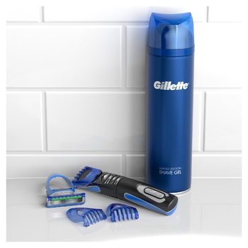 Подарочный набор Gillette Fusion5 ProGlide Styler + Гель для бритья Ultra Sensitive 200мл - купить, цены на МегаМаркет - фото 3