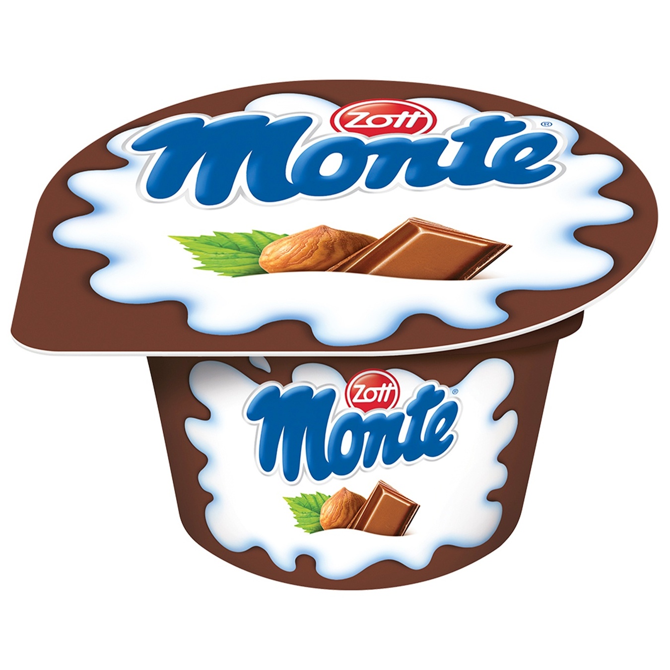 

Десерт Zott Monte молочный с шоколадом и лесными орехами 13,3% 150г