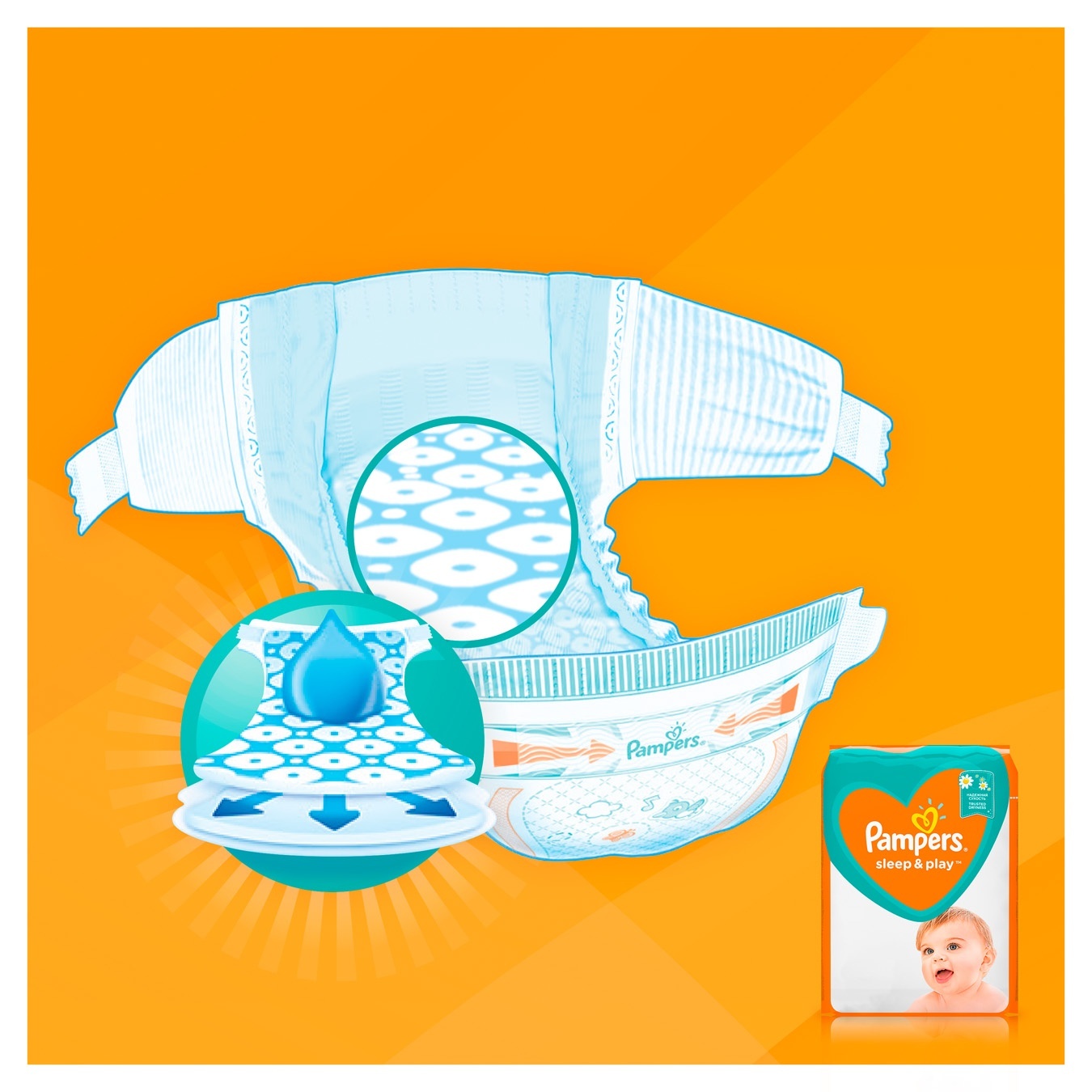 

Подгузники Pampers Sleep & Play размер 4 Maxi 9-14кг 50шт