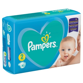 Подгузники Pampers Active Baby размер 2 Mini 4-8кг 43шт - купить, цены на NOVUS - фото 4