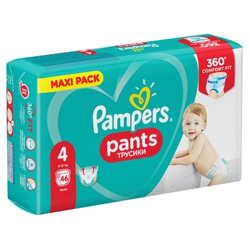 Підгузки-трусики Pampers Pants розмір 4 Maxi 9-15кг 46шт - купити, ціни на - фото 9