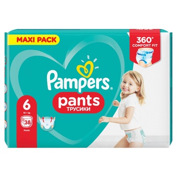 Підгузки-трусики Pampers Pants розмір 6 Extra Large  15+кг 38шт - купити, ціни на - фото 9