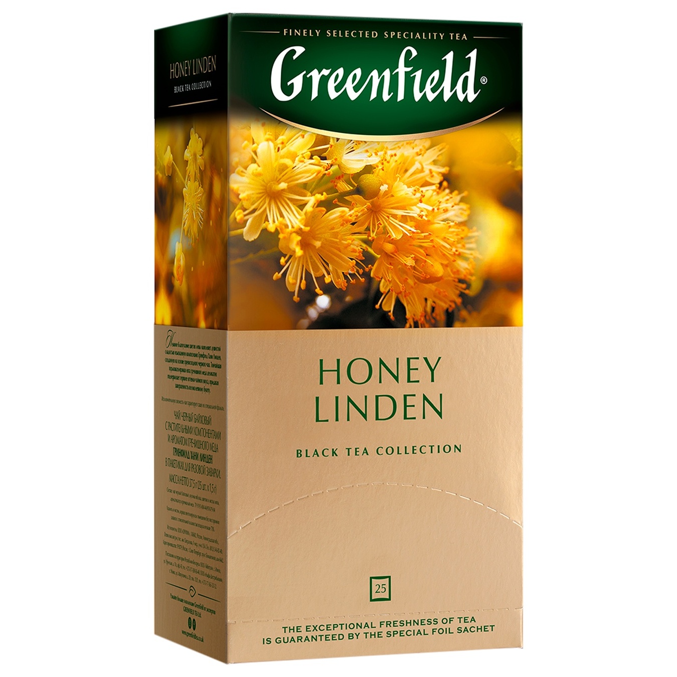 

Чай черный Greenfield Honey Linden в пакетиках 1,5г х 25шт