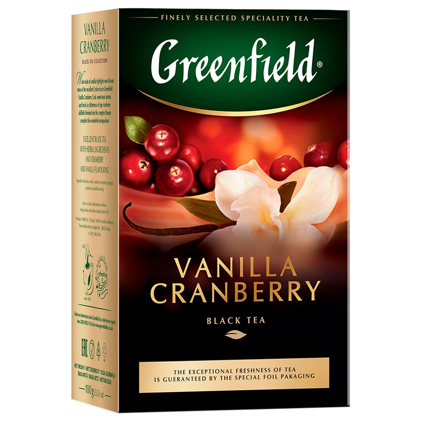 

Чай черный Greenfield Vanilla Cranberry 100г