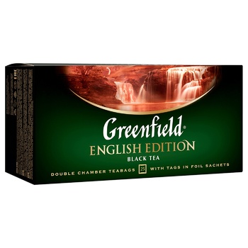 Чай черный Greenfield English Edition в пакетиках 2г х 25шт - купить, цены на МегаМаркет - фото 2