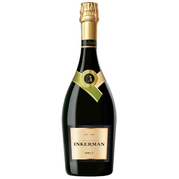 Вино ігристе Inkerman Brut біле 11-13% 0,75л - купити, ціни на NOVUS - фото 1