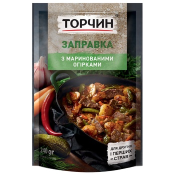 Заправка ТОРЧИН® с Маринованными огурцами для первых и вторых блюд 240г - купить, цены на NOVUS - фото 1