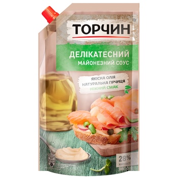 Майонезний соус ТОРЧИН® Делікатесний 520г - купити, ціни на Auchan - фото 1