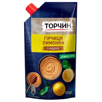 Гірчиця ТОРЧИН® Лимонна з медом 115г - купити, ціни на Auchan - фото 1