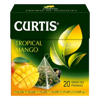 Чай зелений Curtis Tropical Mango в пірамідках 20шт х 1,8г - купити, ціни на METRO - фото 2