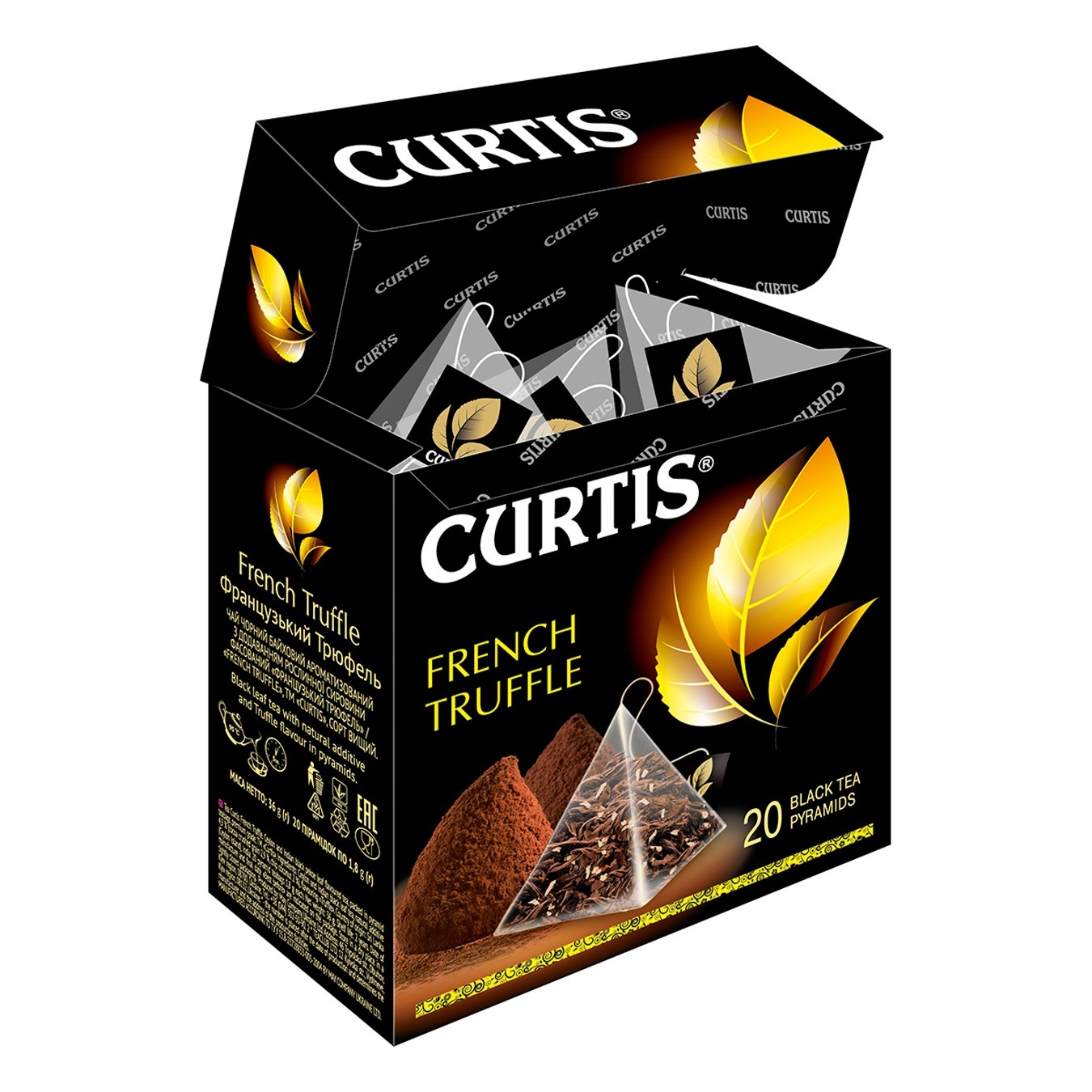 

Чай черный Curtis French Truffle в пирамидках 20шт*1,8г