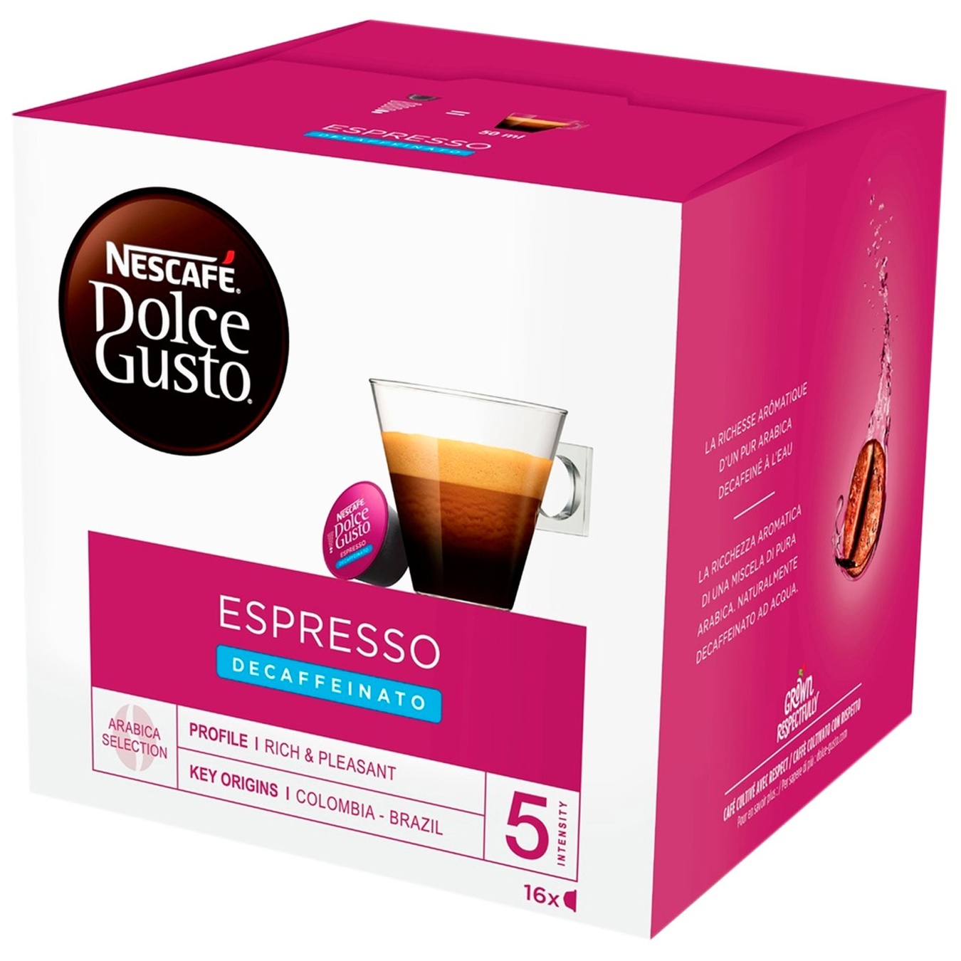 

Кофе NESCAFÉ® DOLCE GUSTO® Espresso Decaffeinato без кофеина в капсулах 16 шт 96г