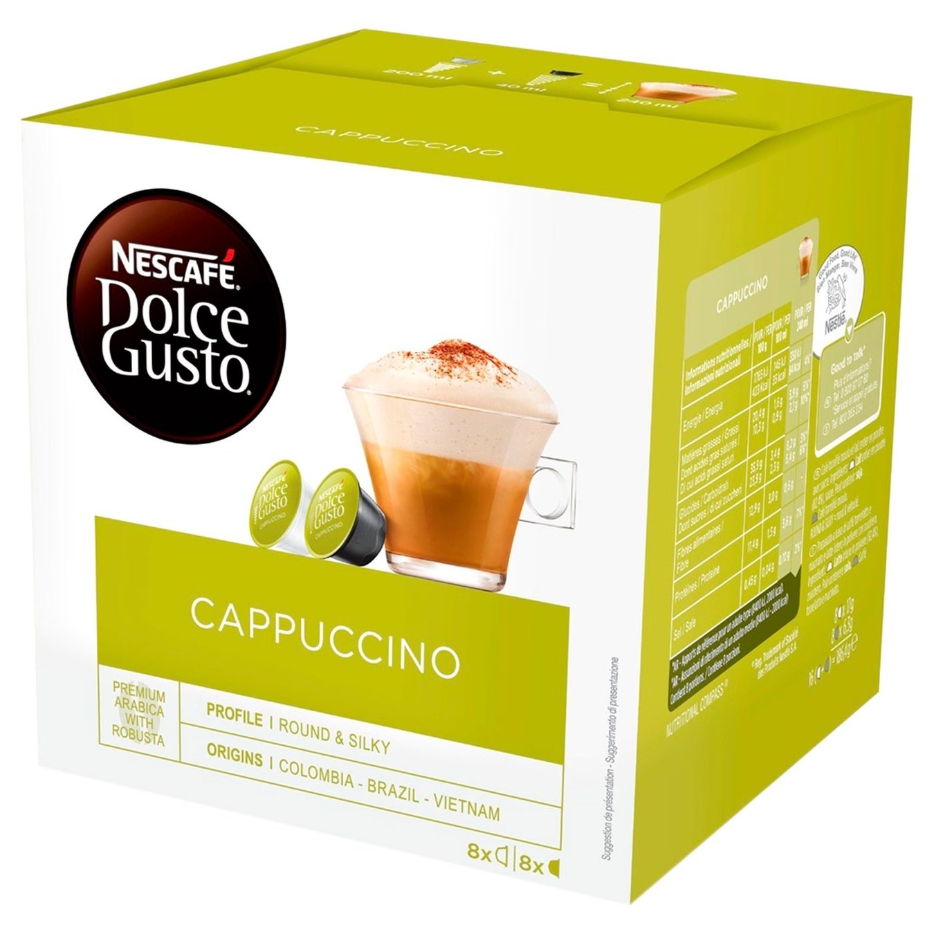 

Кофе NESCAFÉ® DOLCE GUSTO® Cappuccino в капсулах 16шт 186,4г