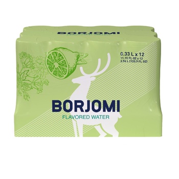Вода Borjomi минеральная газированная со вкусом лайм-кориандр 0,33л Вода Borjomi минеральная газированная со вкусом лайм-кориандр 0,33л - купить, цены на - фото 3