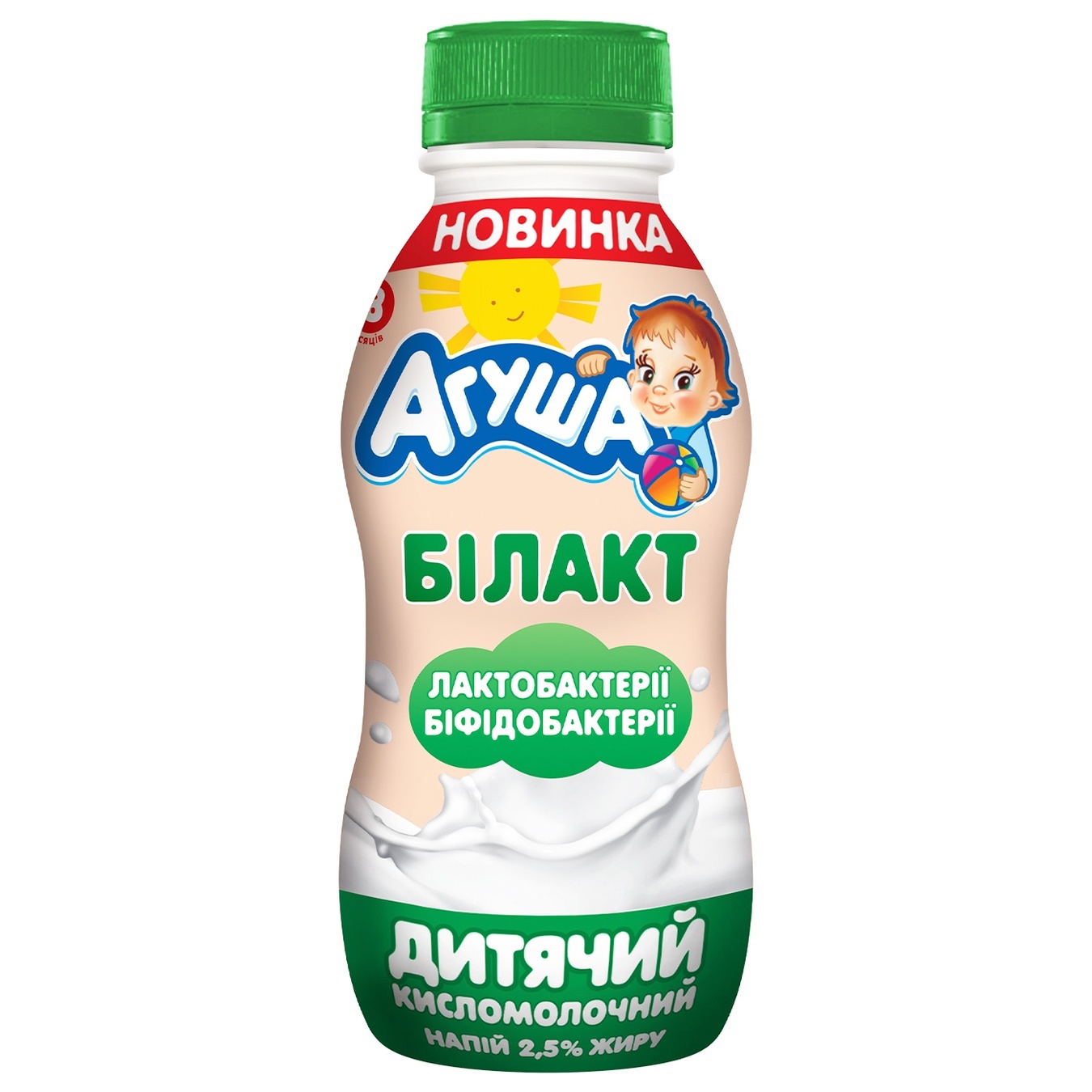 

Напиток кисломолочный Агуша Билакт для детей с 8 месяцев 2,5% 200г