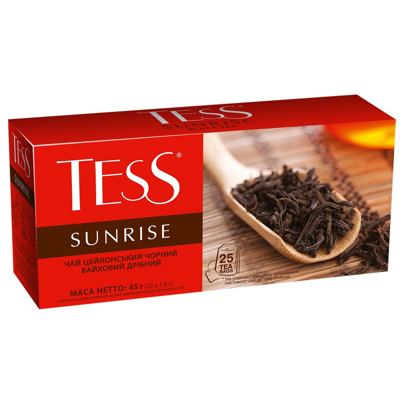 

Чай черный Tess Sunrise 25шт 1,8г