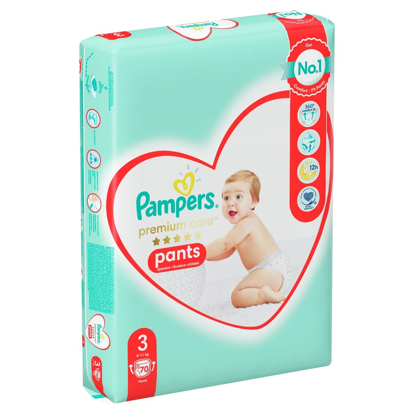 

Подгузники-трусики Pampers Premium Care Pants размер 3 Midi 6-11кг 70шт