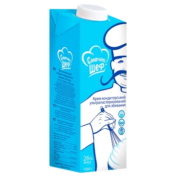 Smachno Shef Ultra-Pasteurized Сonfectionery Cream 26% 1060g - buy, prices for METRO - photo 2